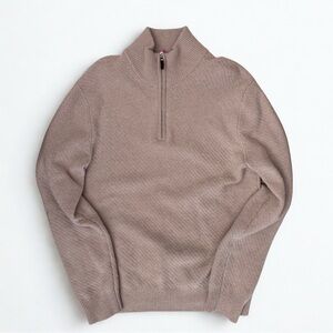 Reiss Men’s Quarter-Zip Chevron-Knit Sweater Size XL